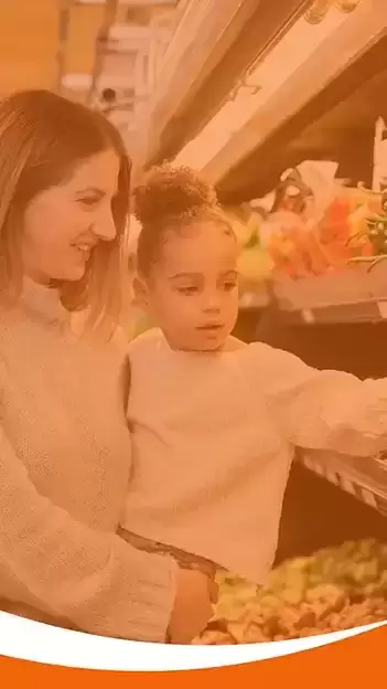 Foster mom and child