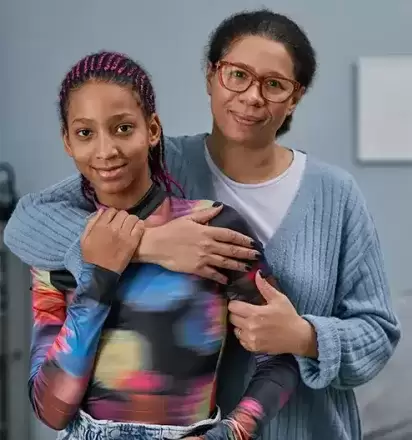 Foster mom and daughter